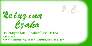 meluzina czako business card